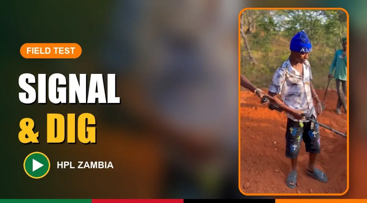 Signal and dig on red soil